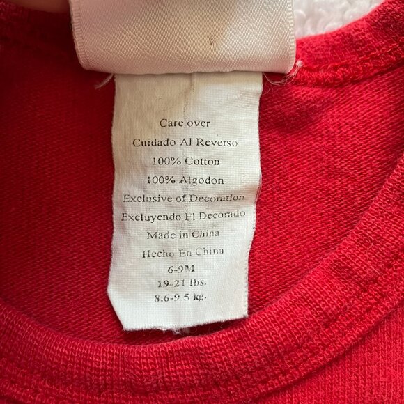 Carter’s Classic Red Baby Romper 6-9M | Sleeveless Bear & Truck Embroidery VGUC - Picture 9 of 15